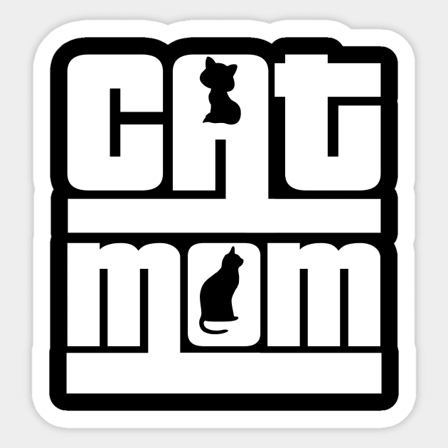 Cat Mom Sticker by Mustapha Sani Muhammad